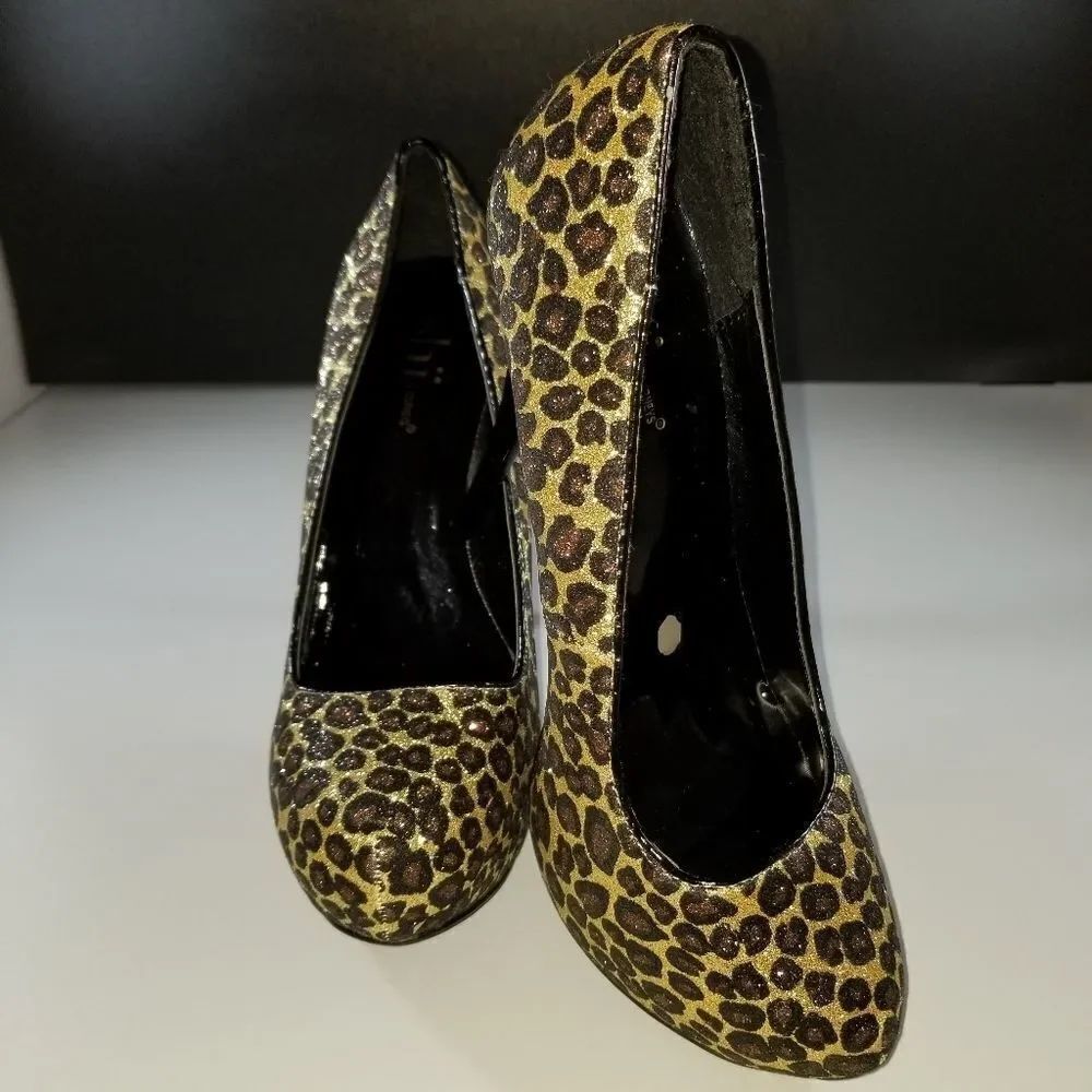 WOMEN"S ANIMAL PRINT STILETTOS PUMP SHOES - Picture 11 of 15